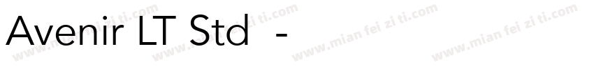 Avenir LT Std字体字体转换